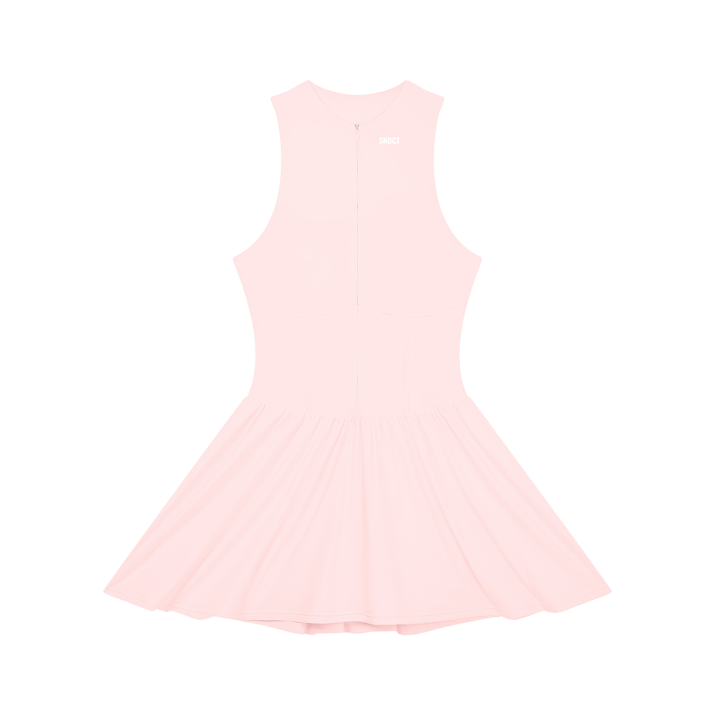 SNDCT Ruched Sleeveless Full-Zip Dress