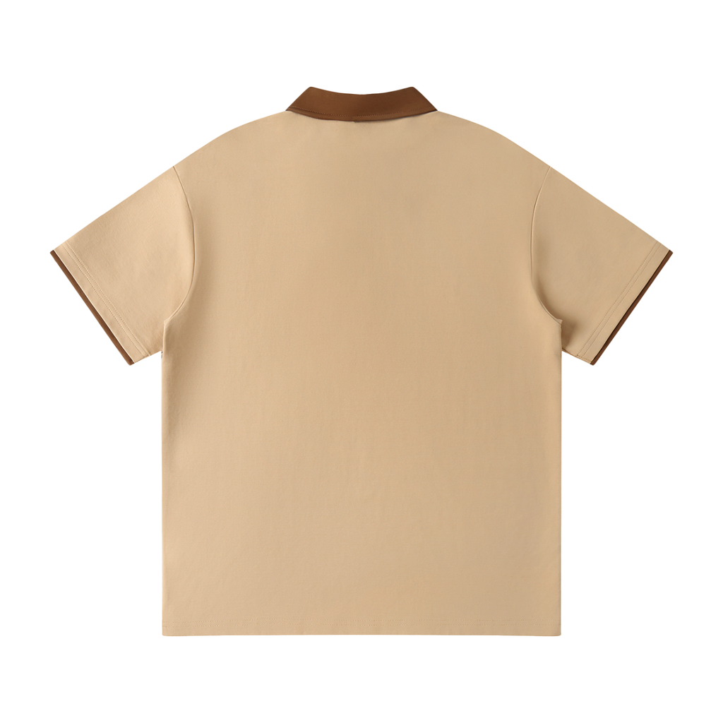 SNDCT Contrast Collar Raglan Polo Shirt