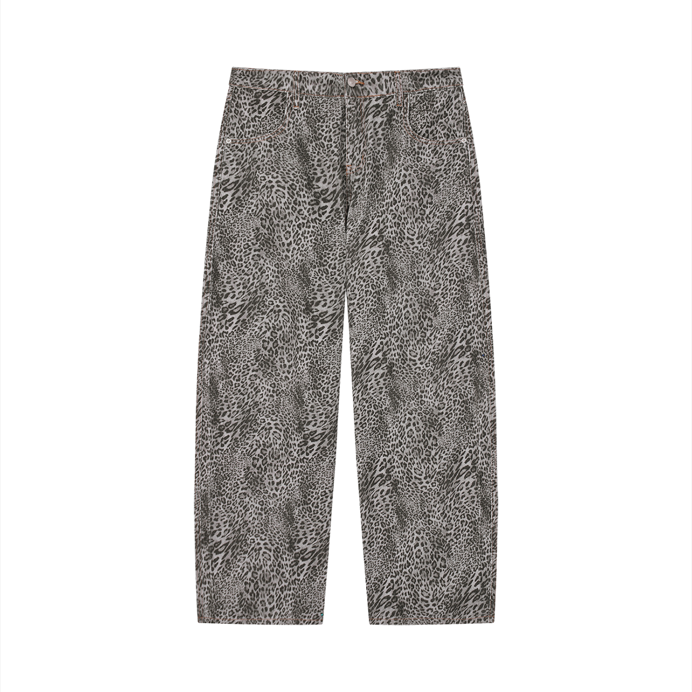 SNDCT Vintage Wash Leopard Wide Leg Jeans