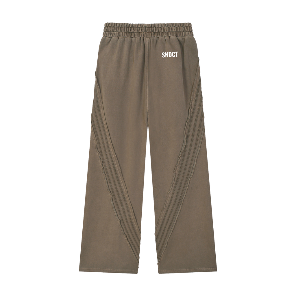 SNDCT Snow Washed Tape Raw Edge Sweatpants