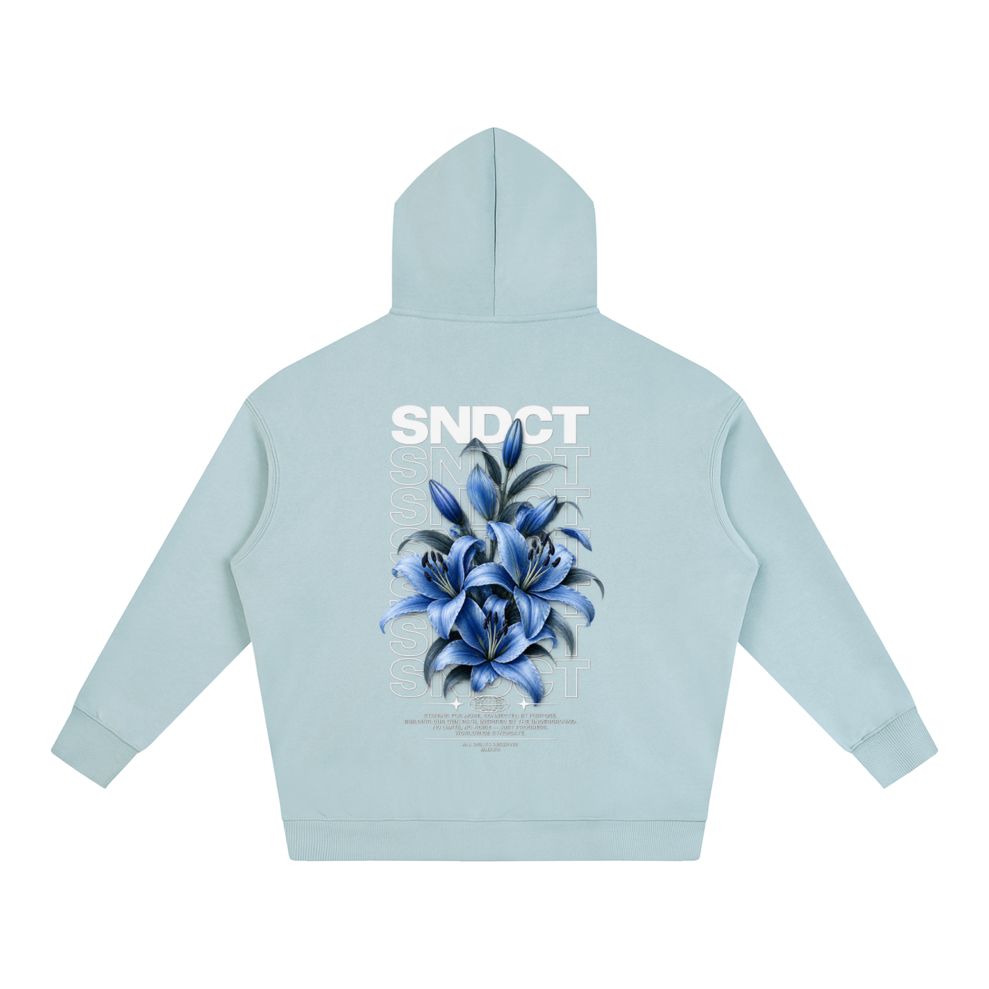 SNDCT Flower Blue Fleeced Hoodie