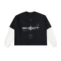 SNDCT Layered Contrast Sleeve Cotton T-Shirt