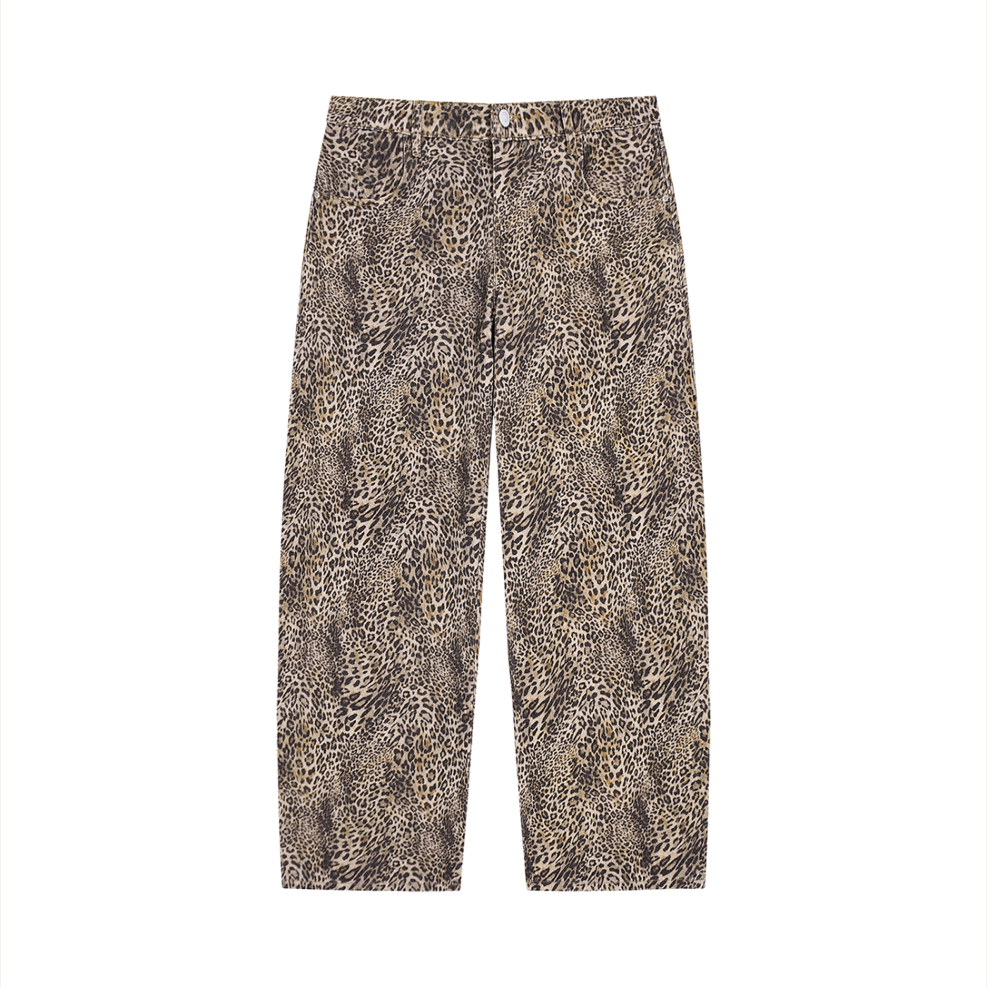 SNDCT Vintage Wash Leopard Wide Leg Jeans