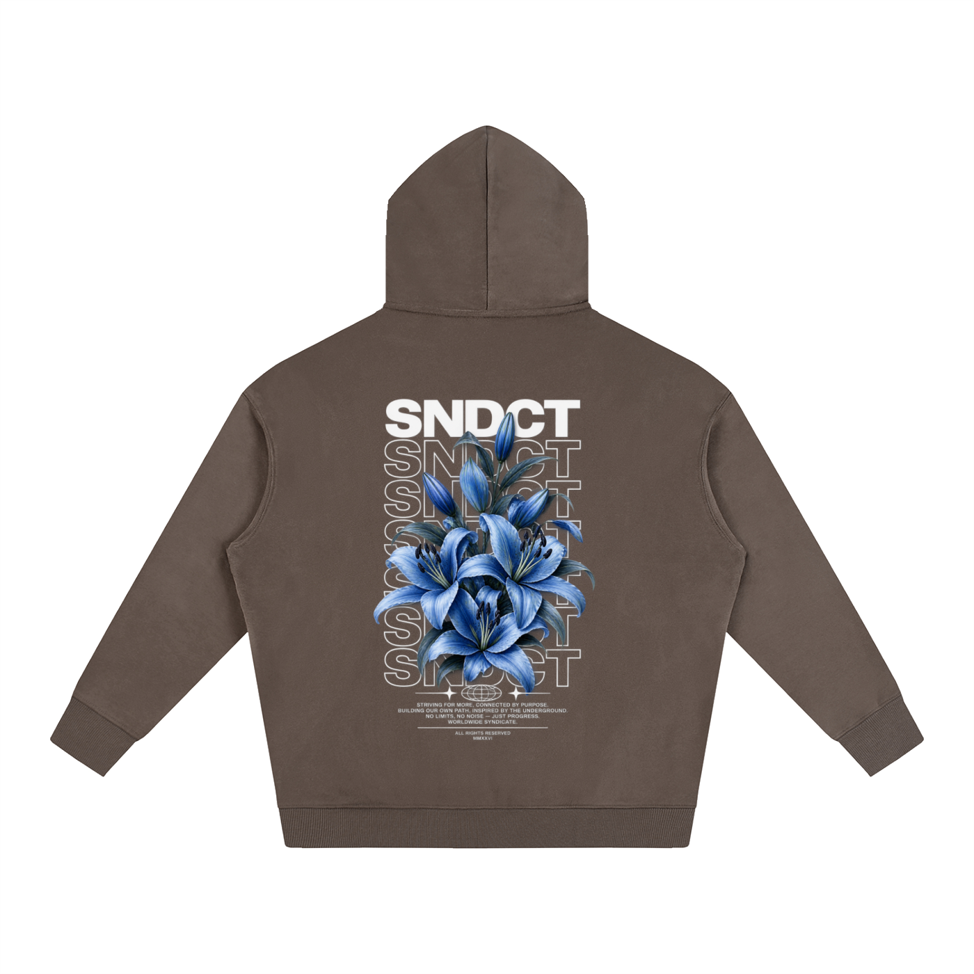 SNDCT Flower Blue Fleeced Hoodie