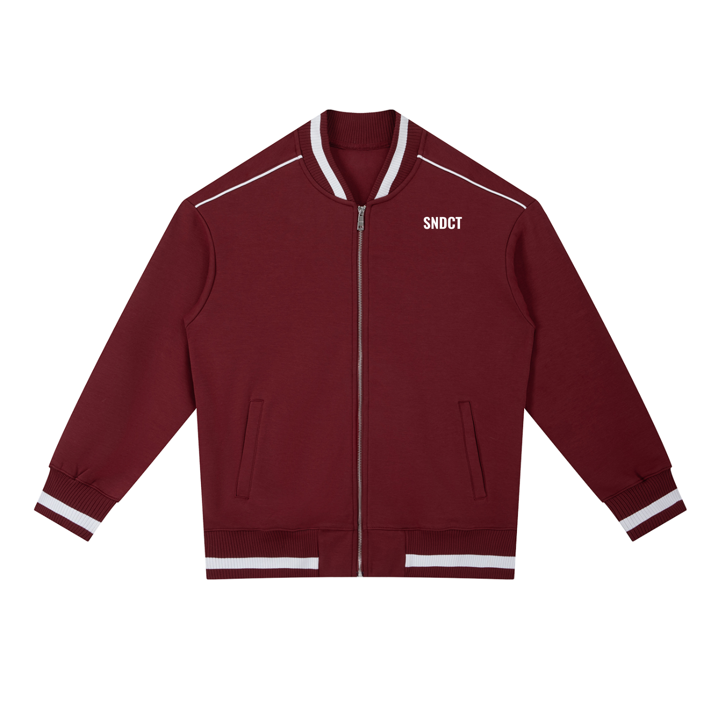 SNDCT Contrast Piping Zip Bomber Jacket