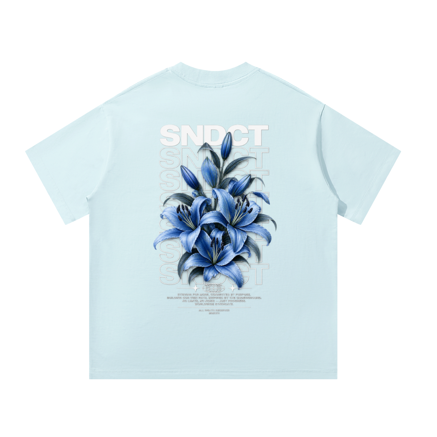 SNDCT Flower Blue Oversized T-Shirt