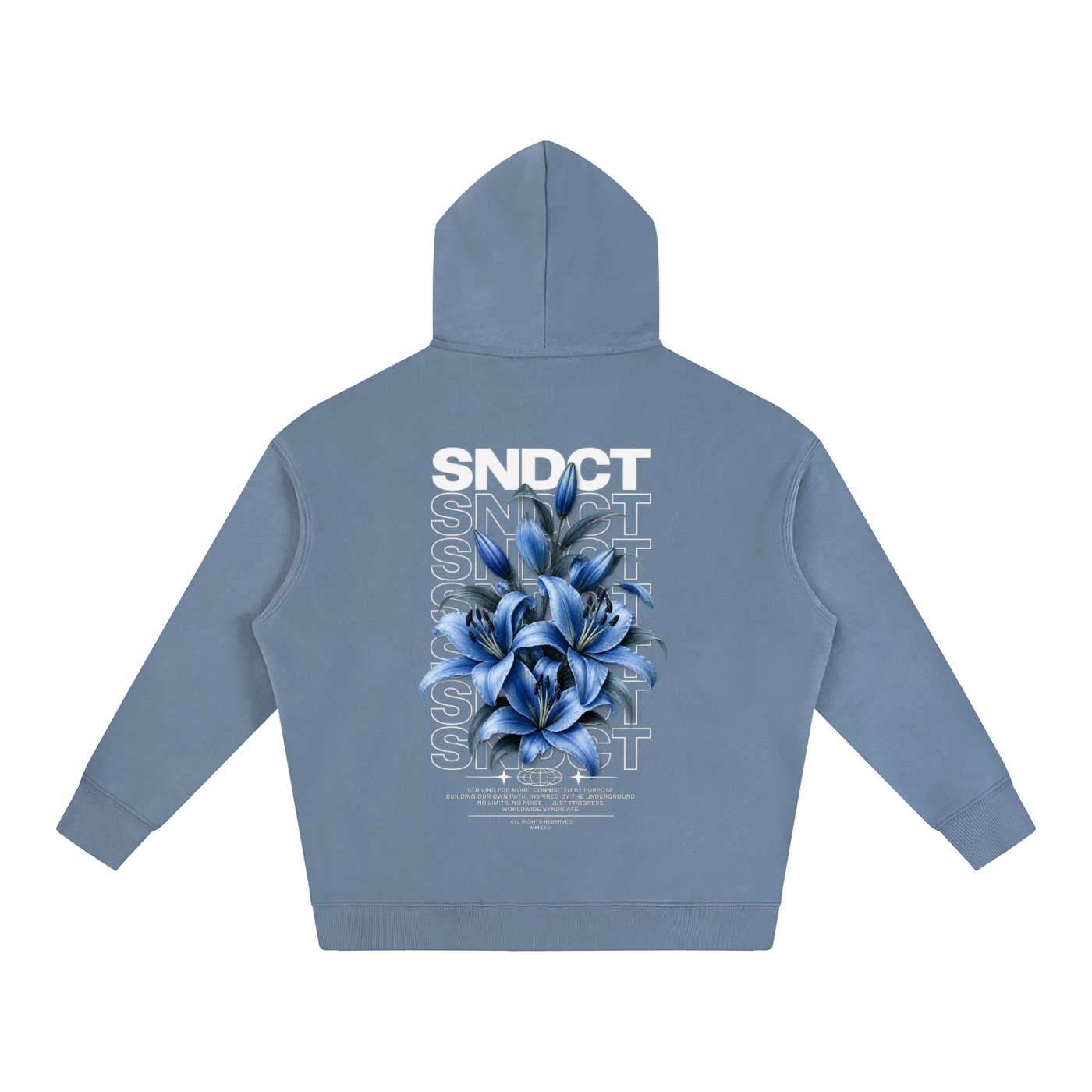 SNDCT Flower Blue Fleeced Hoodie
