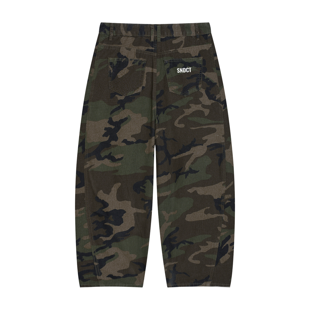 SNDCT Camo Barrel Leg Cargo Pants