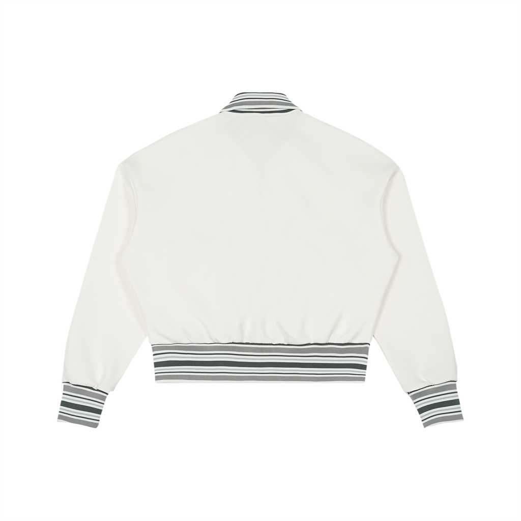 SNDCT Striped Rib Collar Zip Jacket