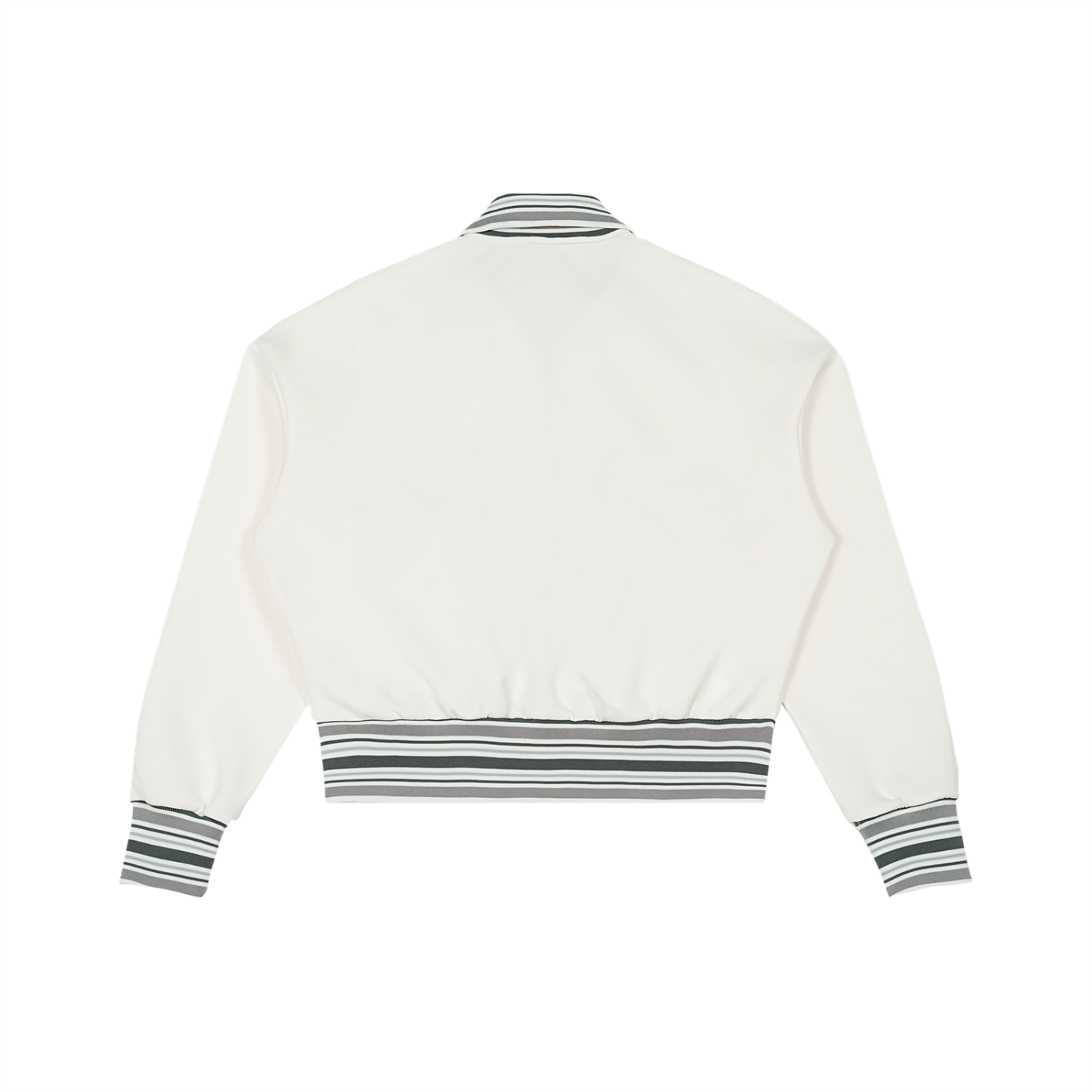 SNDCT Striped Rib Collar Zip Jacket