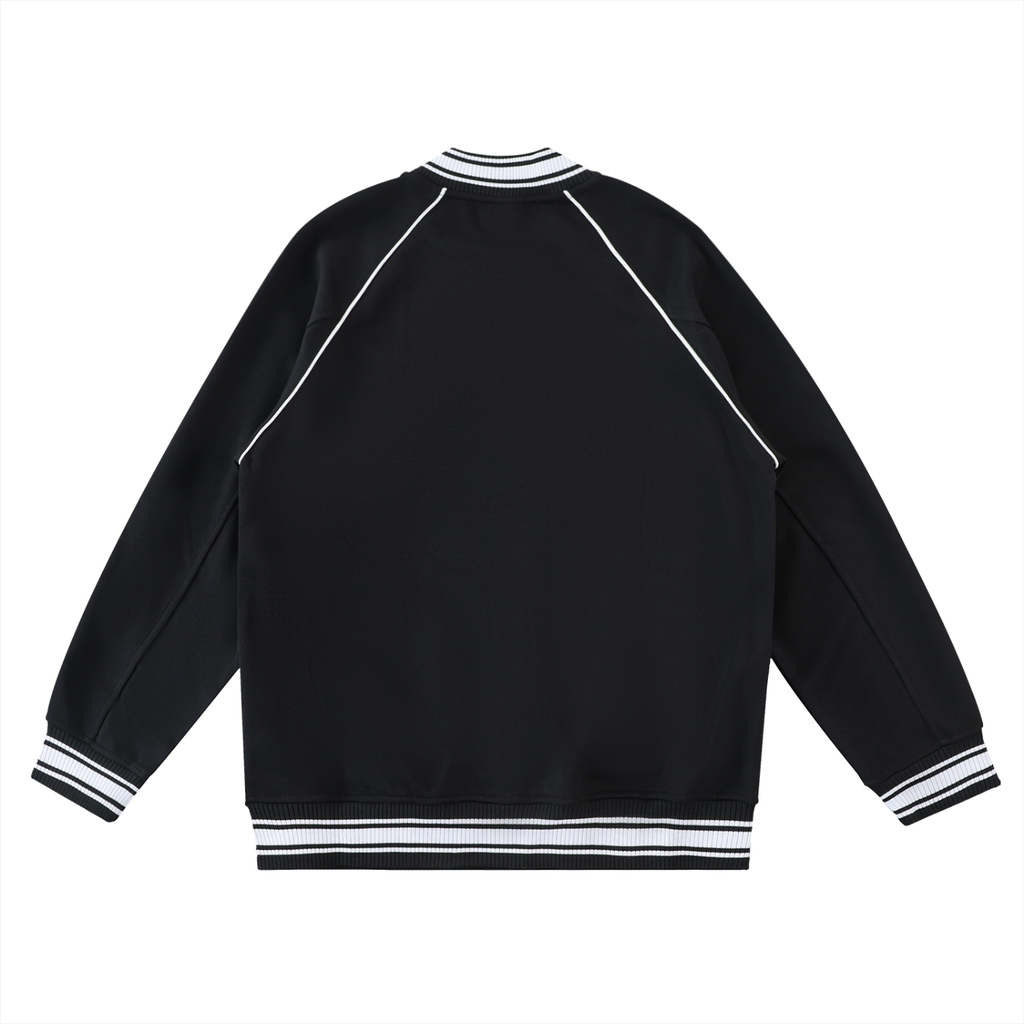 SNDCT Contrast Trim Raglan Varsity Jacket