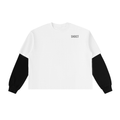 SNDCT Layered Contrast Sleeve Cotton T-Shirt