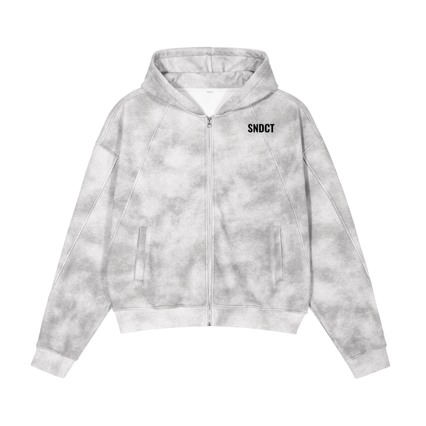 SNDCT Dirty Washed Zip-Up Fleece Hoodie