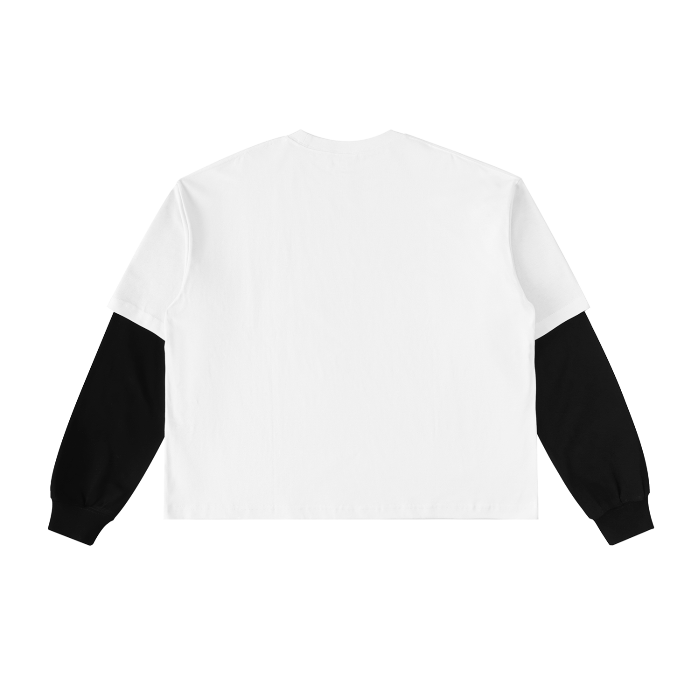 SNDCT Layered Contrast Sleeve Cotton T-Shirt
