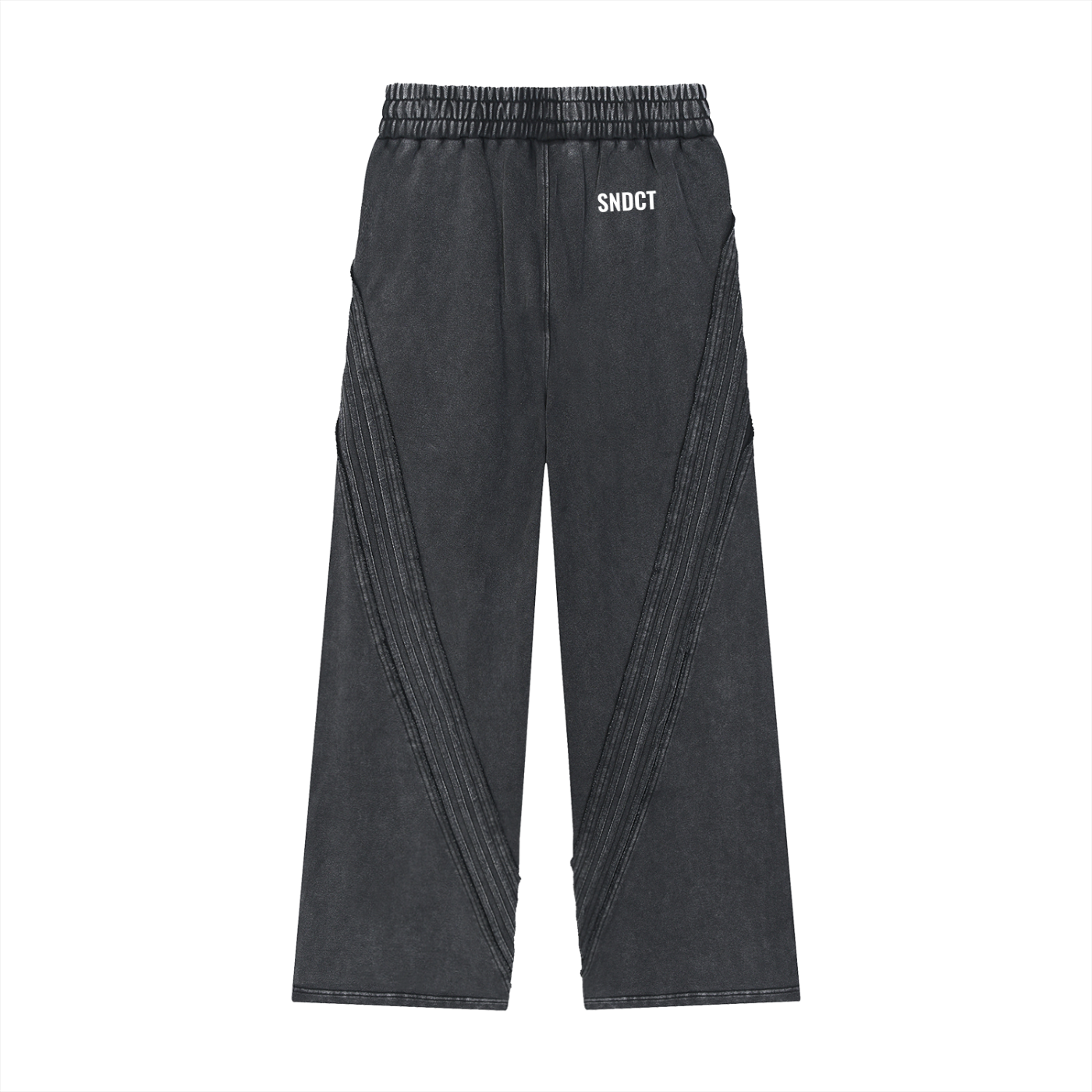 SNDCT Snow Washed Tape Raw Edge Sweatpants
