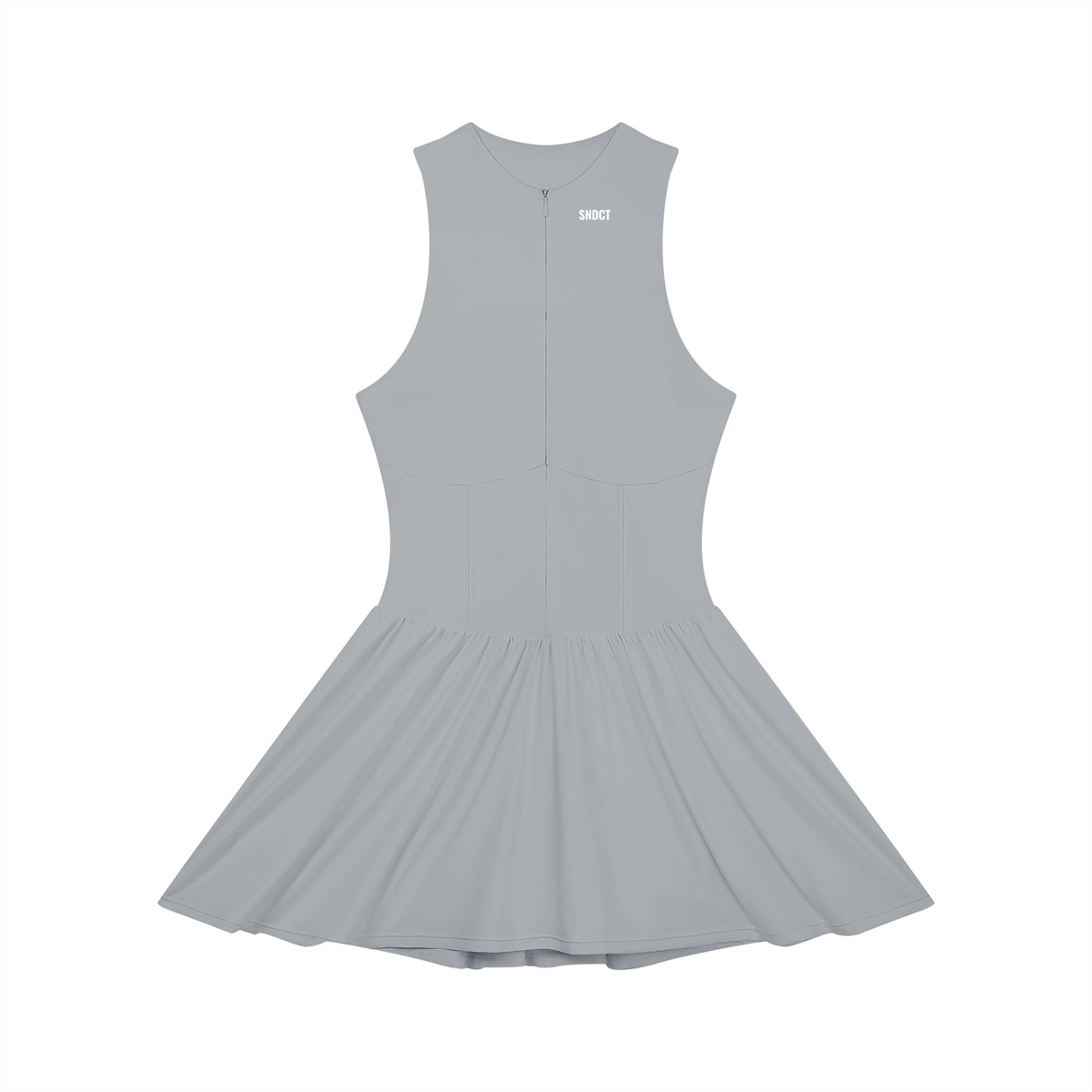 SNDCT Ruched Sleeveless Full-Zip Dress