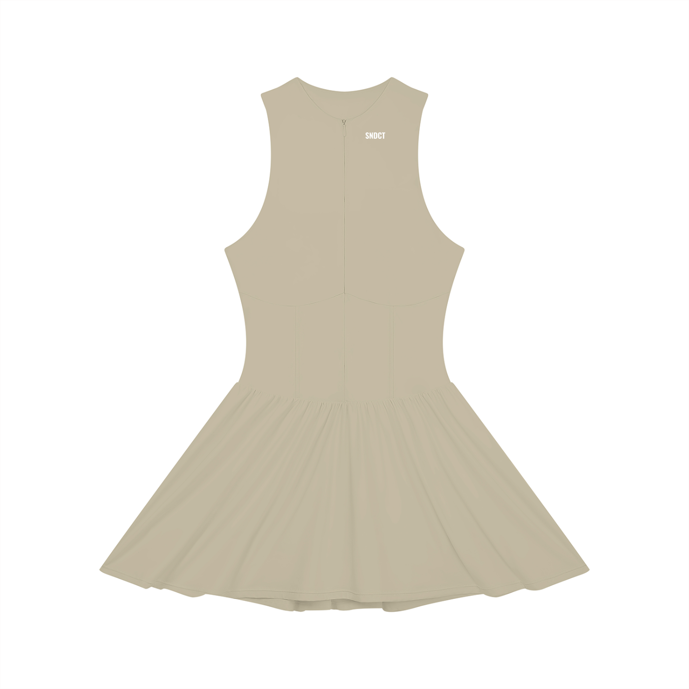 SNDCT Ruched Sleeveless Full-Zip Dress