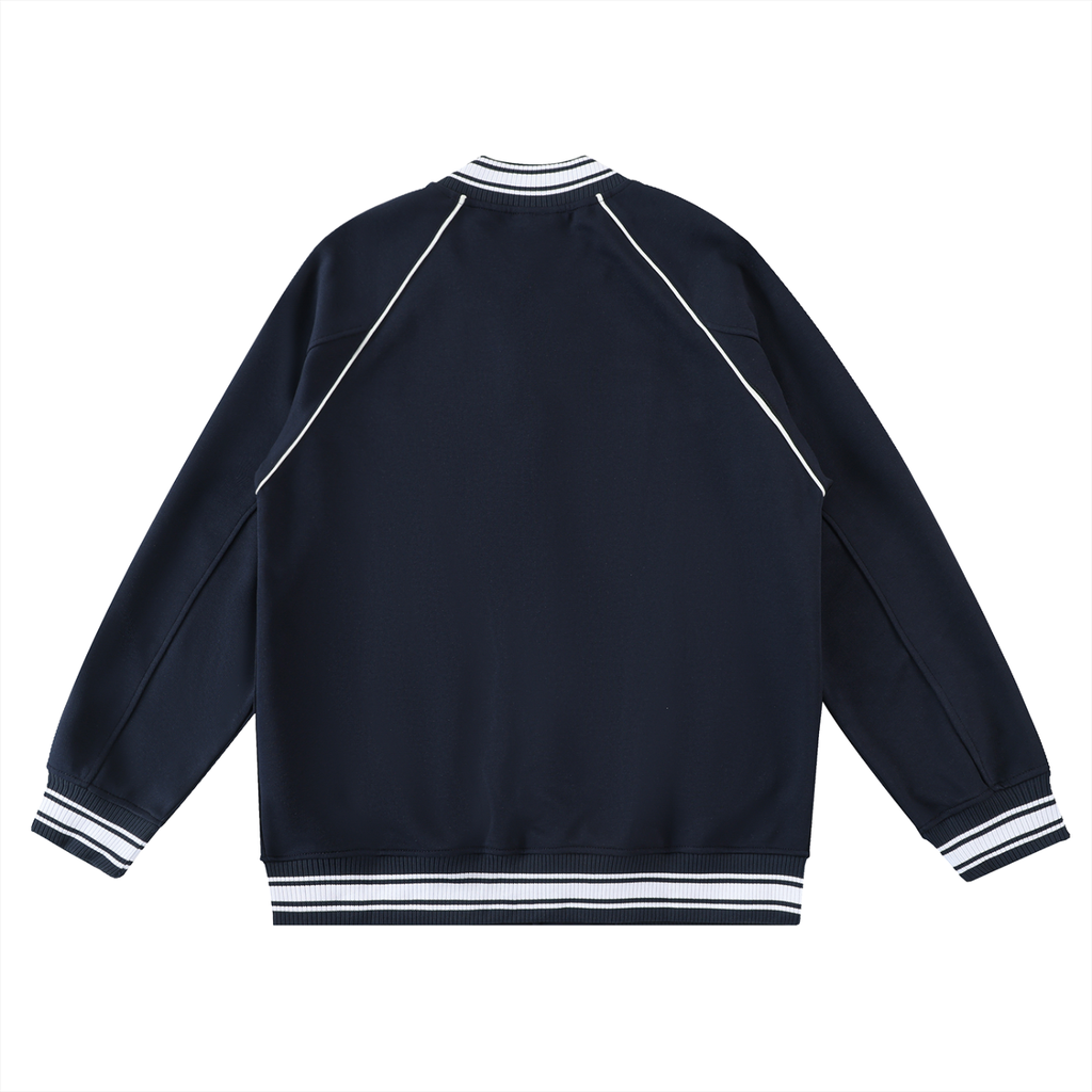 SNDCT Contrast Trim Raglan Varsity Jacket