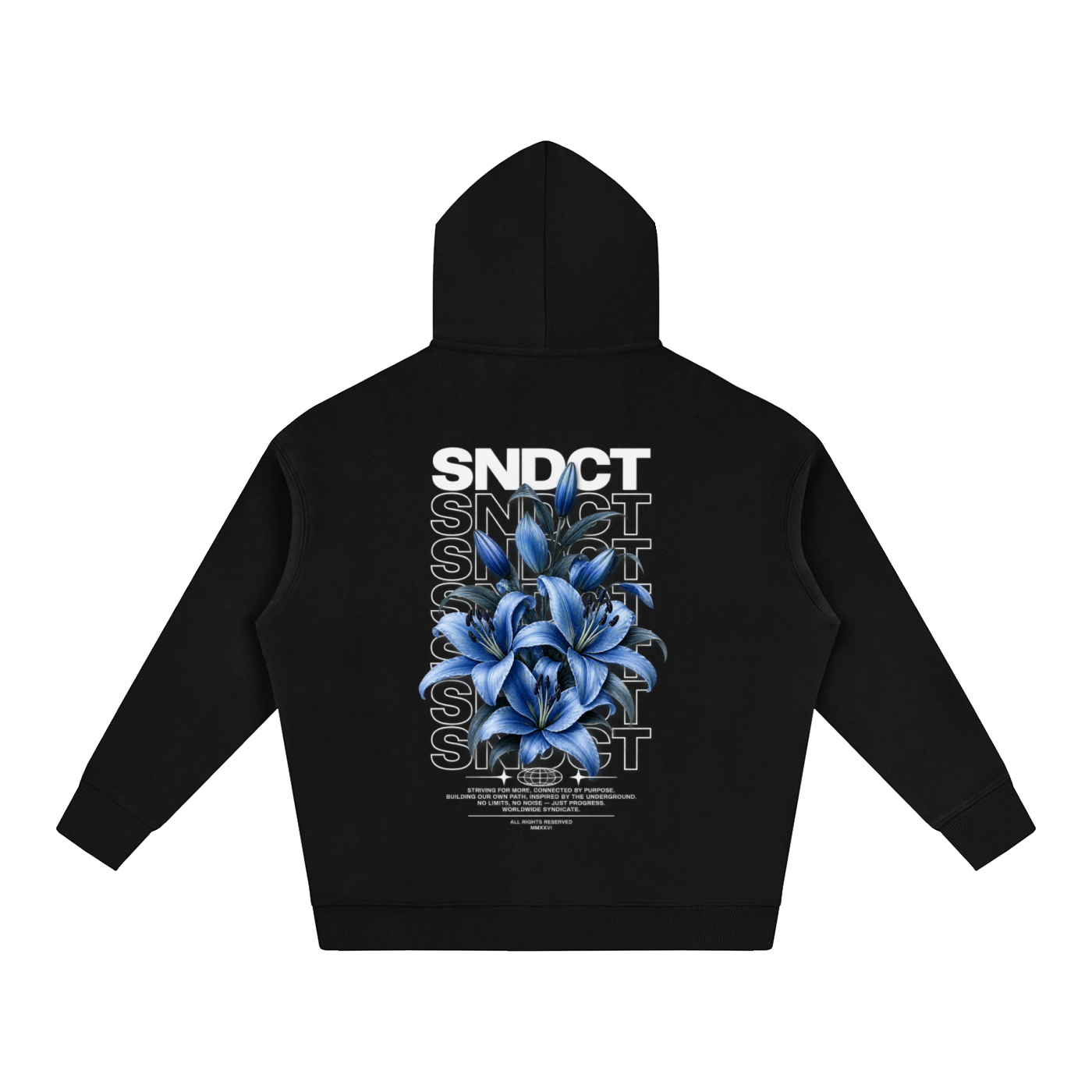 SNDCT Flower Blue Fleeced Hoodie