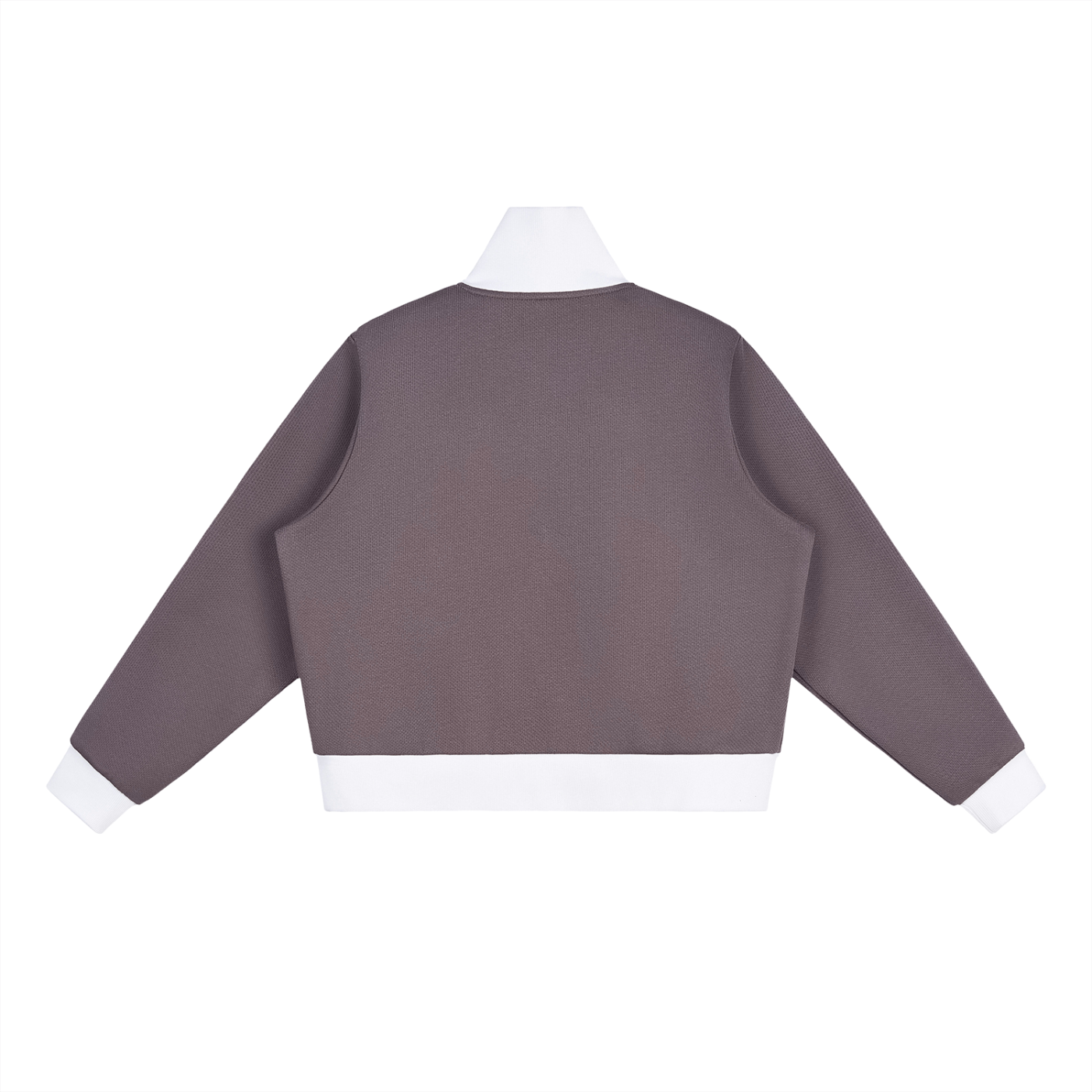 SNDCT Contrast Side Stripe Fleece Cropped Track Jacket