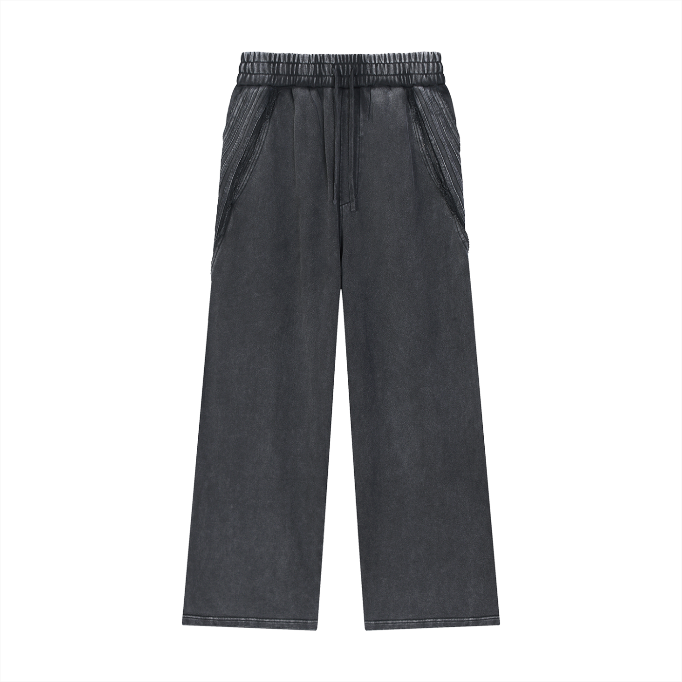 SNDCT Snow Washed Tape Raw Edge Sweatpants