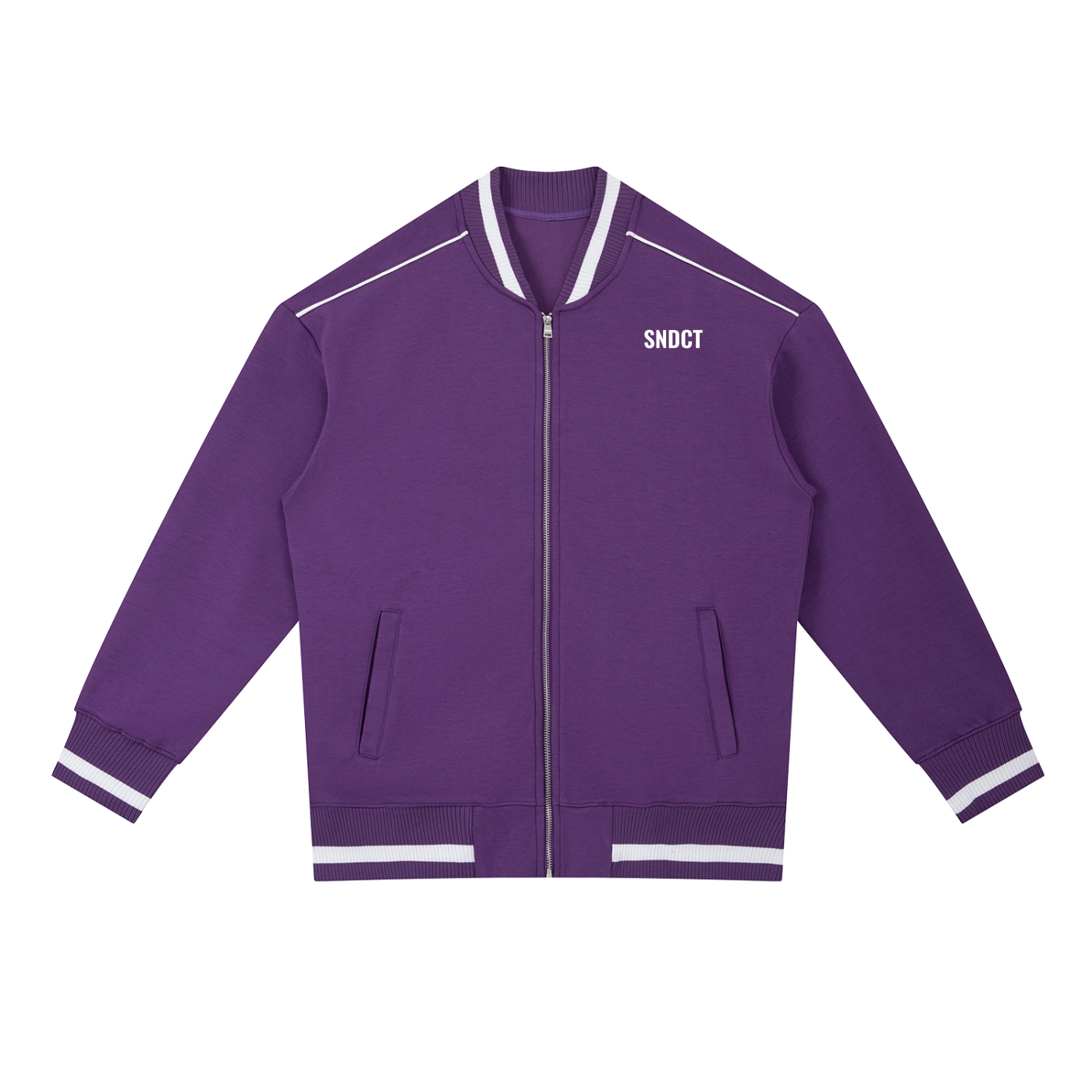 SNDCT Contrast Piping Zip Bomber Jacket