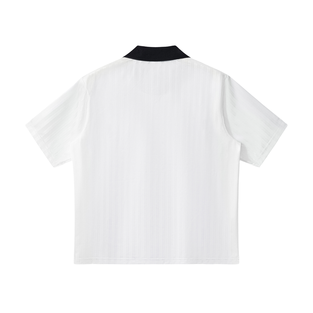 SNDCT Contrast Collar Striped Soccer Jersey