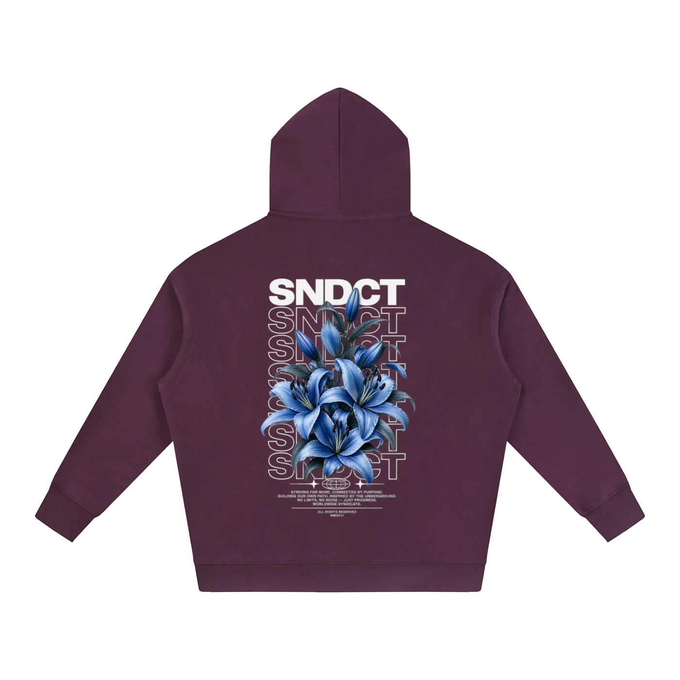 SNDCT Flower Blue Fleeced Hoodie