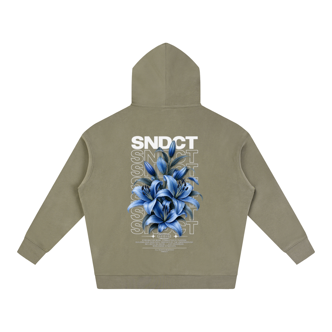 SNDCT Flower Blue Fleeced Hoodie