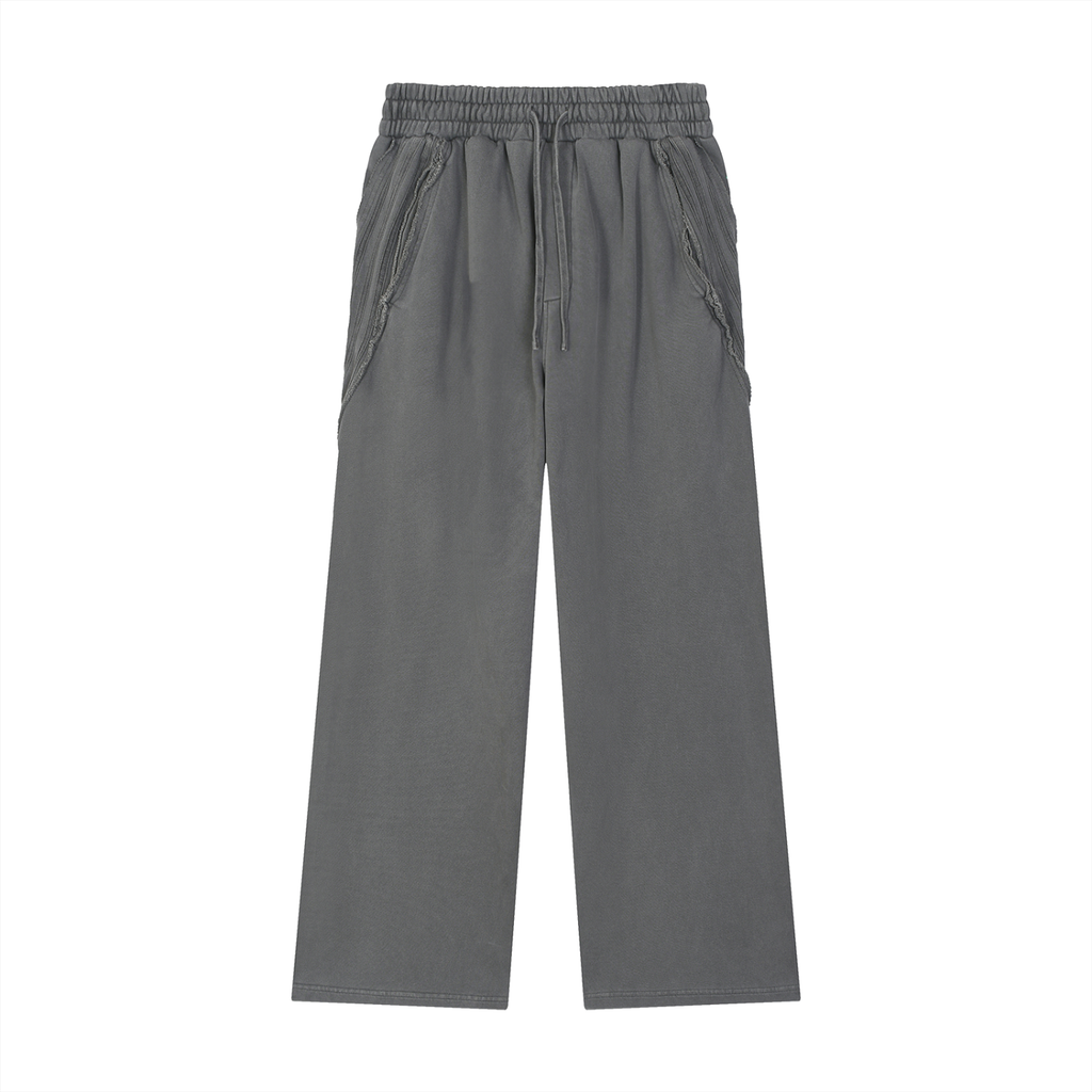 SNDCT Snow Washed Tape Raw Edge Sweatpants