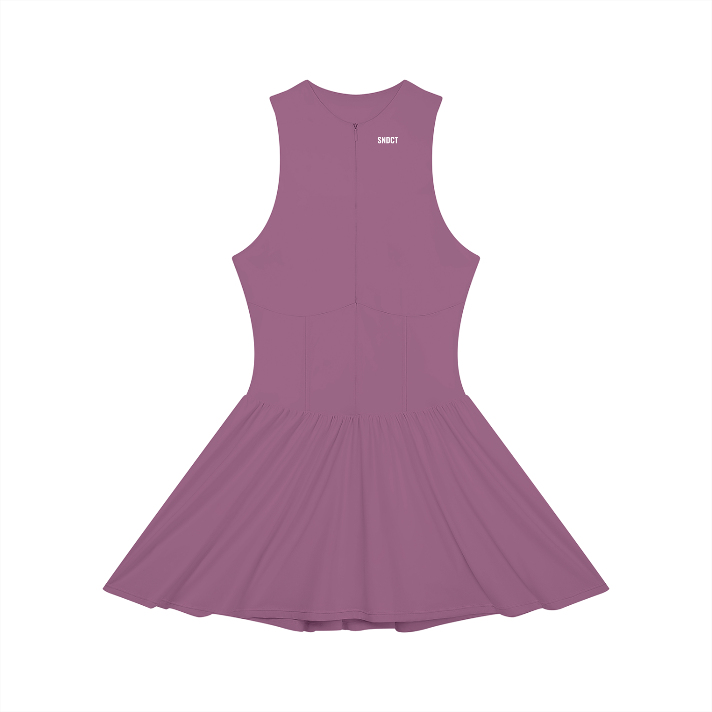 SNDCT Ruched Sleeveless Full-Zip Dress