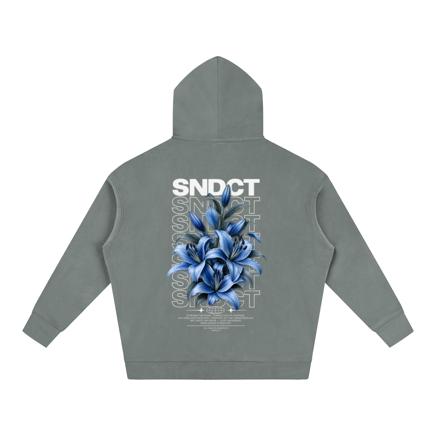 SNDCT Flower Blue Fleeced Hoodie