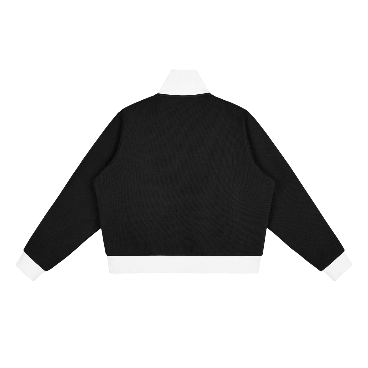 SNDCT Contrast Side Stripe Fleece Cropped Track Jacket