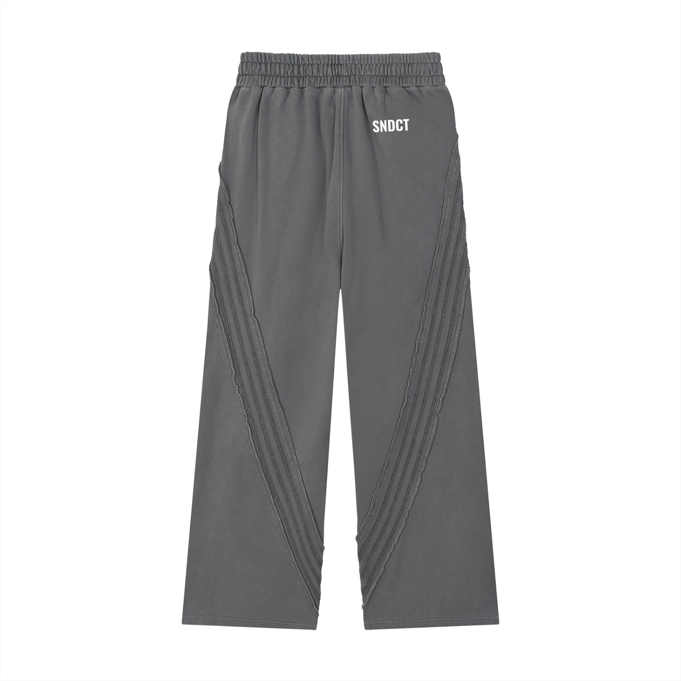 SNDCT Snow Washed Tape Raw Edge Sweatpants