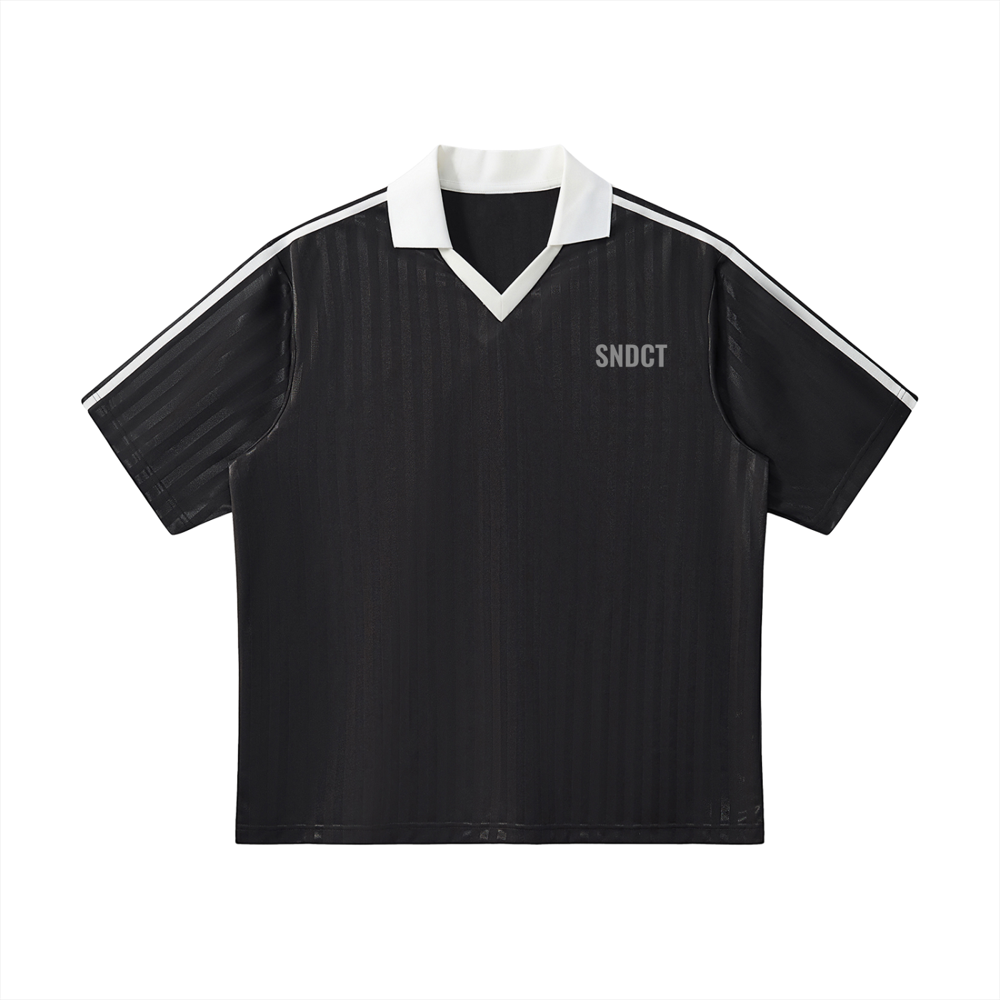SNDCT Contrast Collar Striped Soccer Jersey