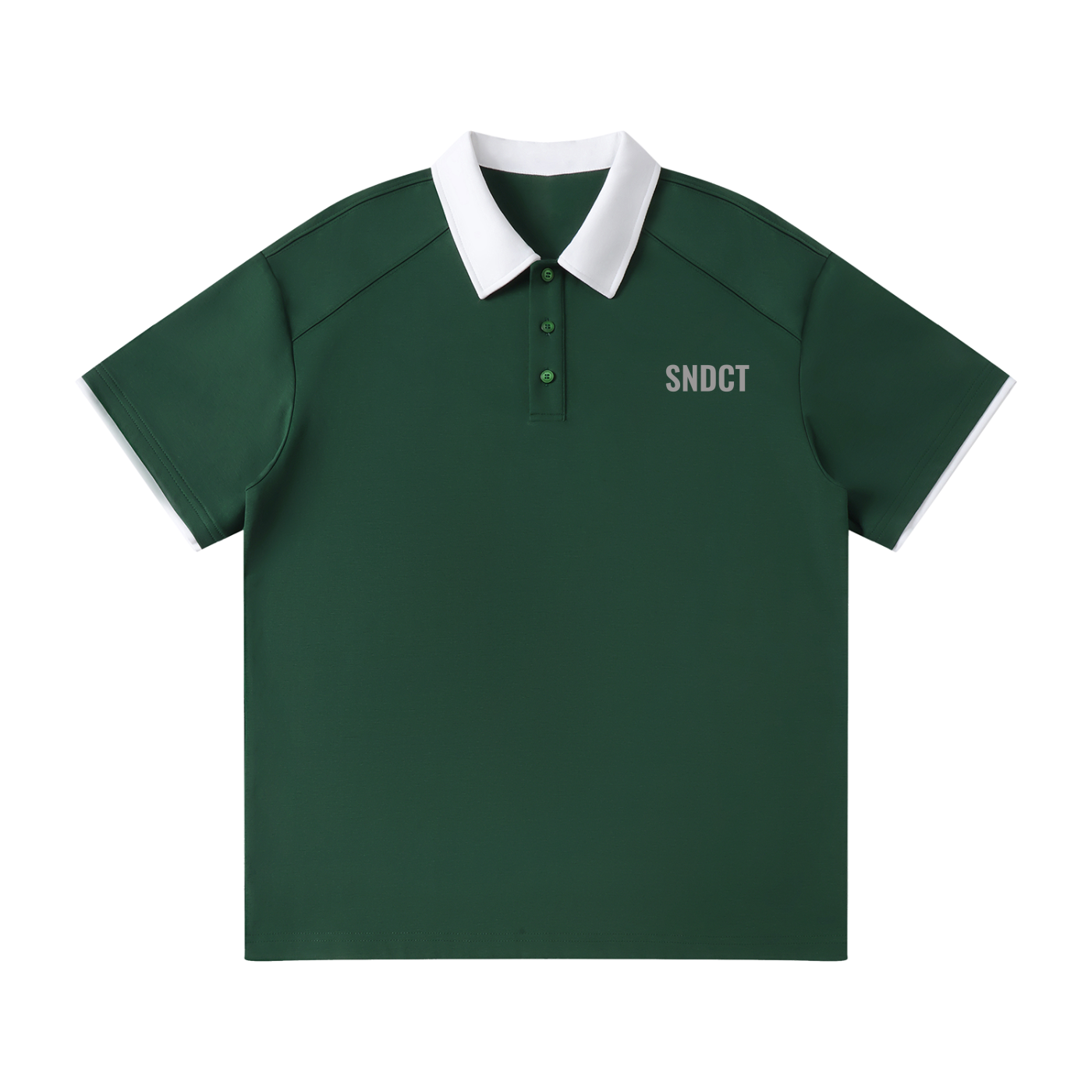 SNDCT Contrast Collar Raglan Polo Shirt