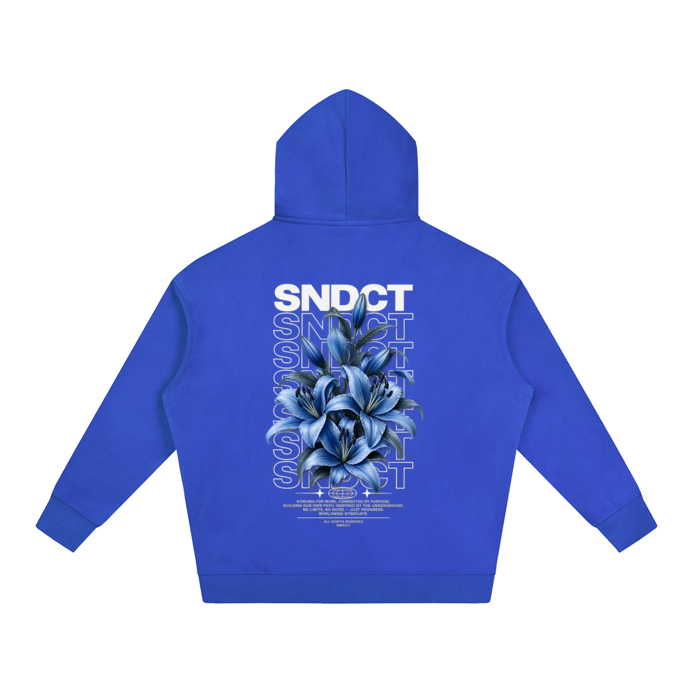 SNDCT Flower Blue Fleeced Hoodie