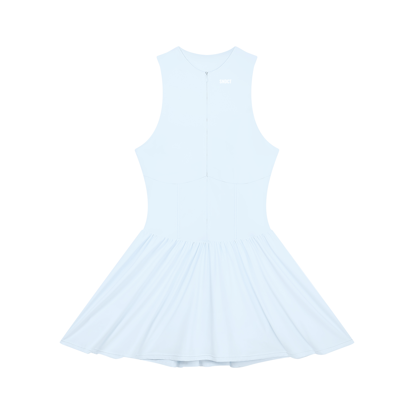 SNDCT Ruched Sleeveless Full-Zip Dress