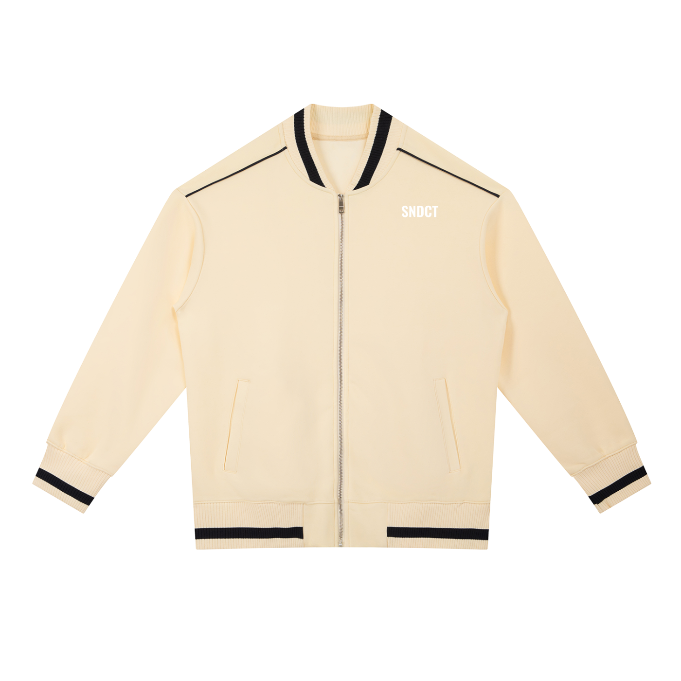 SNDCT Contrast Piping Zip Bomber Jacket