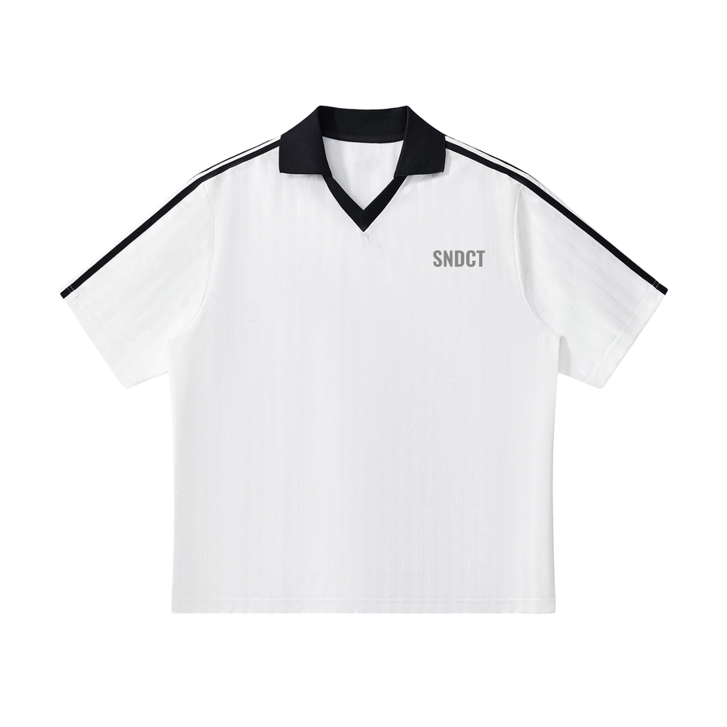 SNDCT Contrast Collar Striped Soccer Jersey