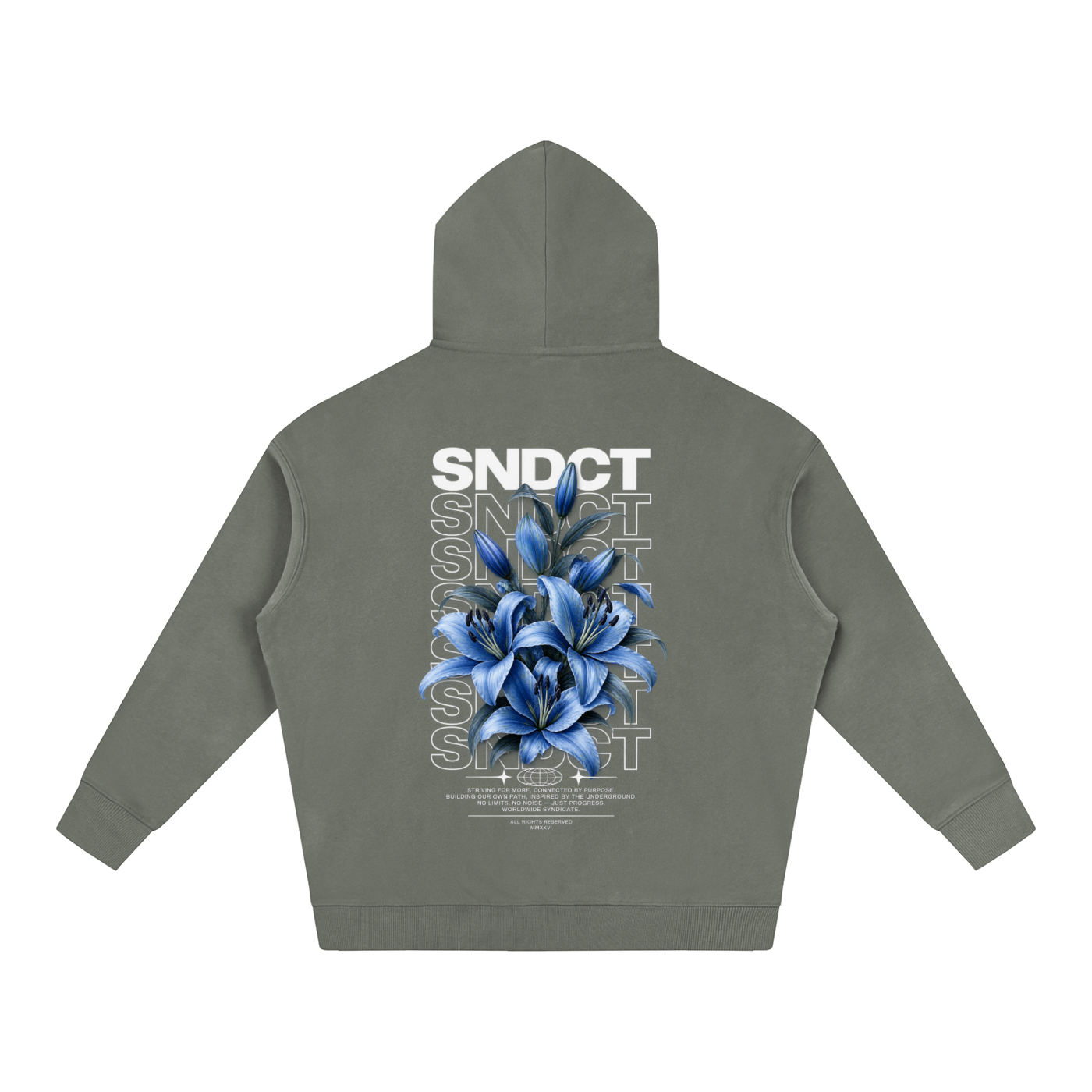 SNDCT Flower Blue Fleeced Hoodie